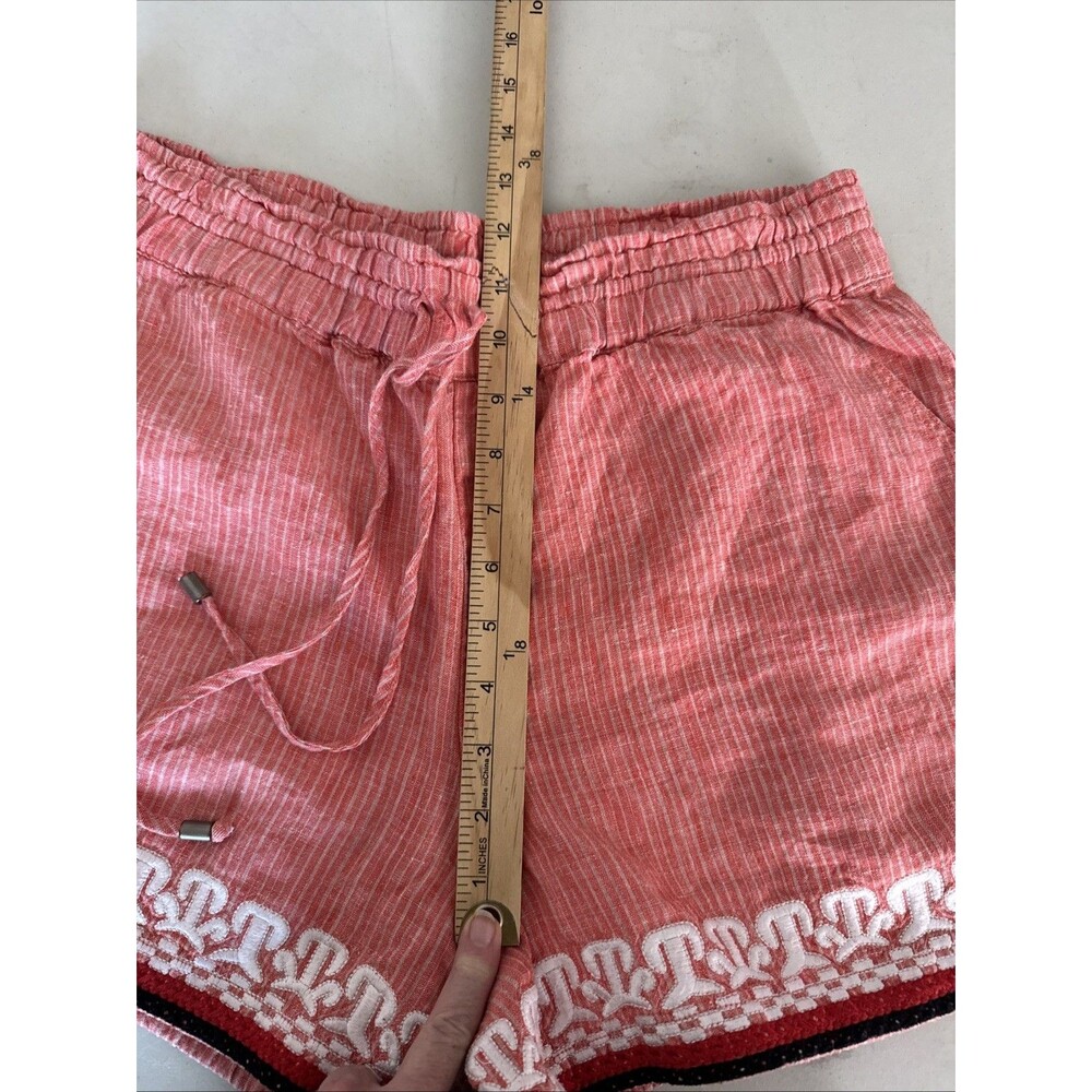 Anthropologie Beachcomber embroidered Linen Drawstring Shorts Small - Picture 13 of 15